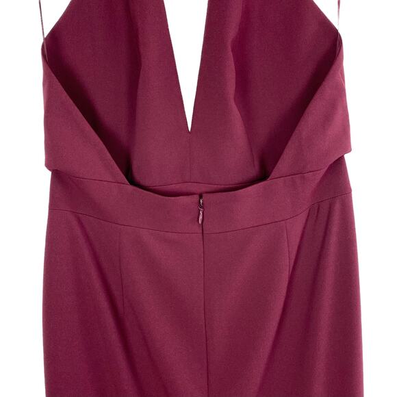 Dress The Population Camden Mermaid Hem Evening Gown – Burgundy, XL - Picture 6 of 12